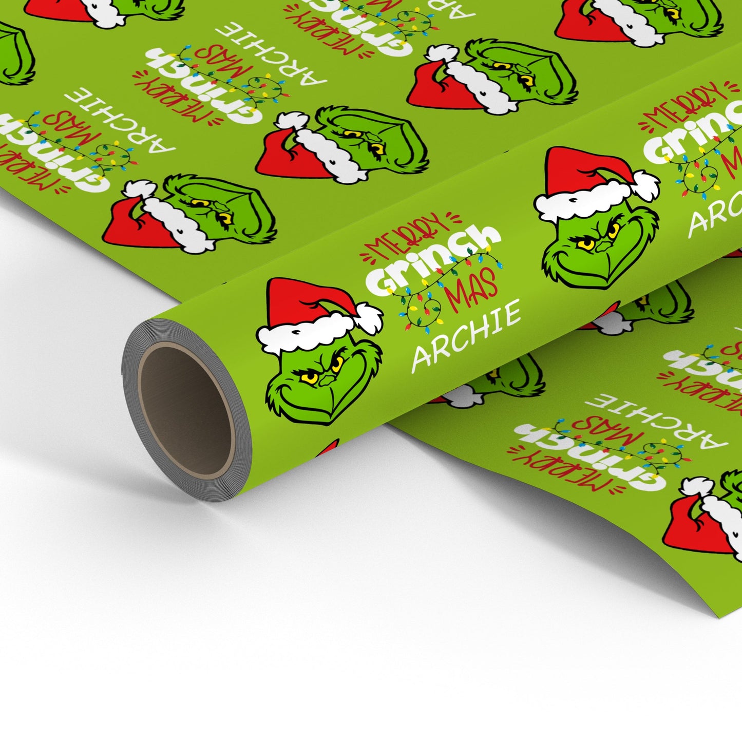Personalised children's character themed Christmas wrapping paper