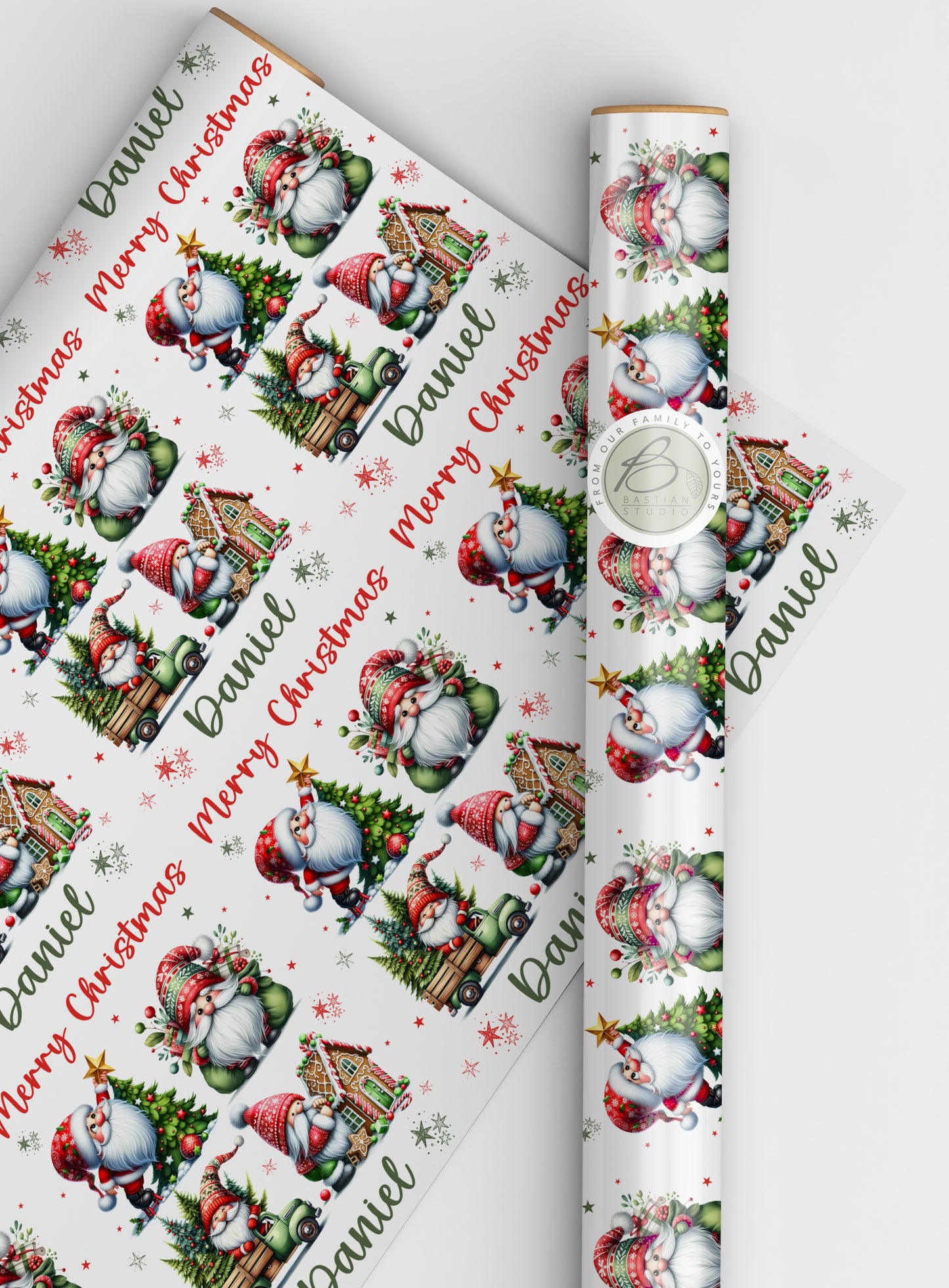 Personalised Children's Father Christmas Gift Wrap