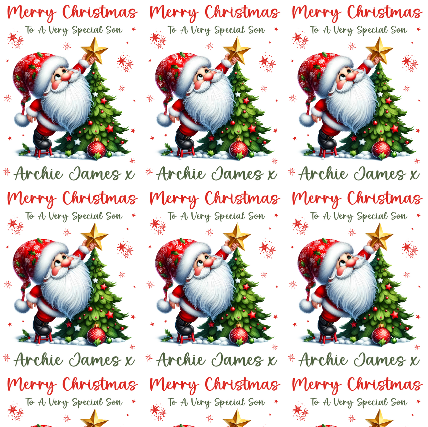 Personalised Children's Father Christmas Gift Wrap