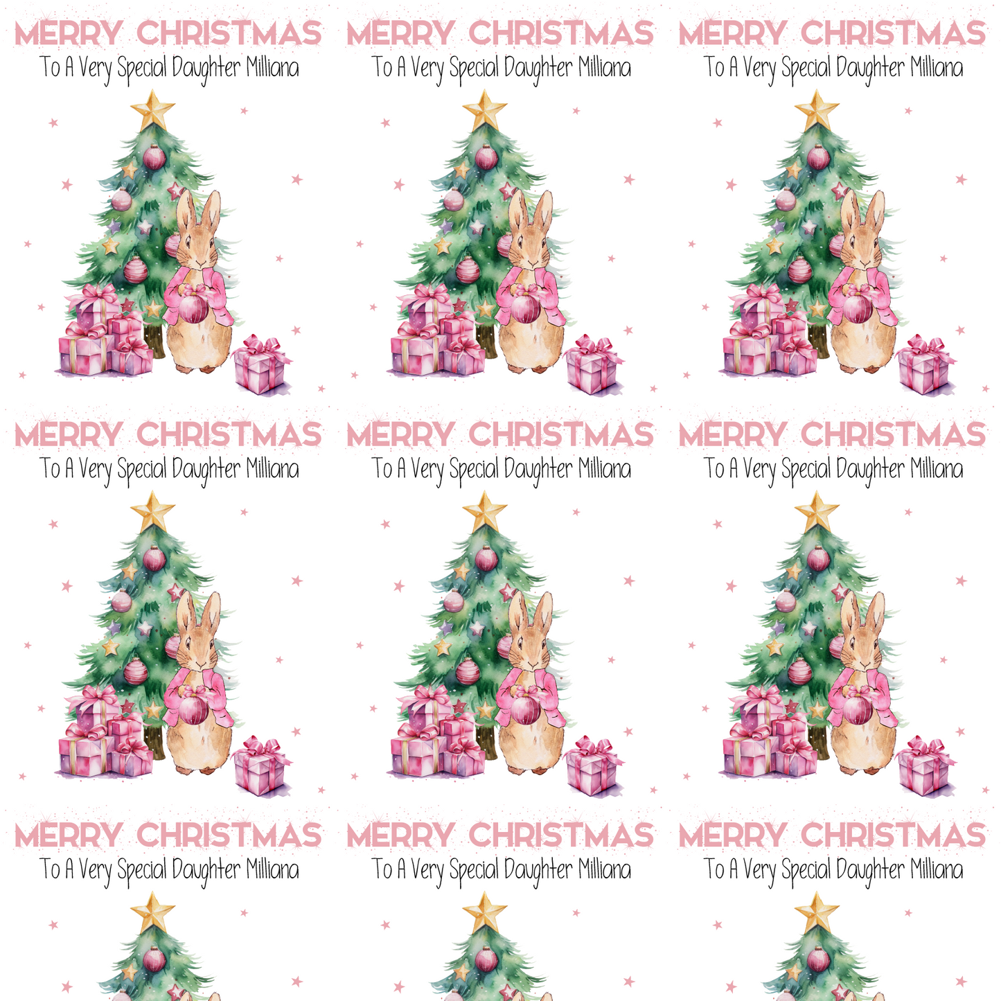 Personalised Peter Rabbit Christmas Wrapping Paper