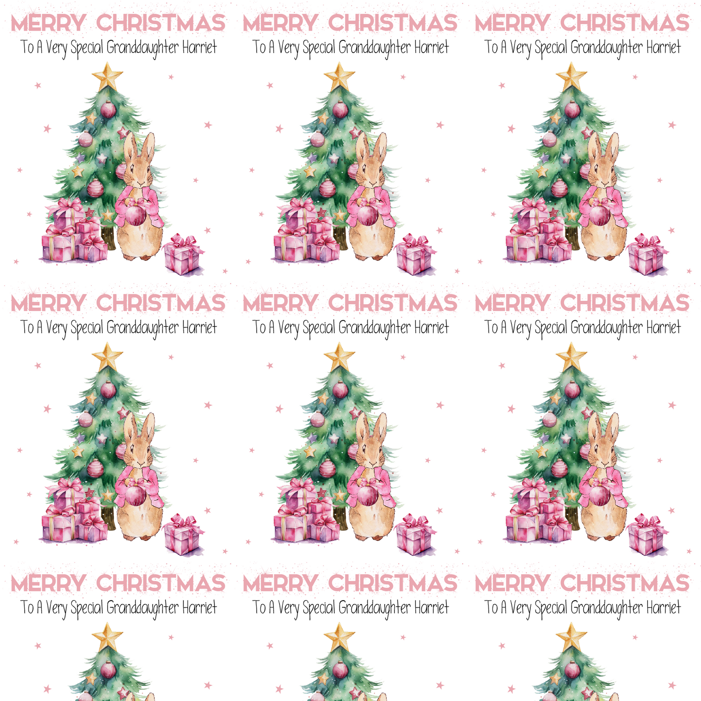 Personalised Peter Rabbit Christmas Wrapping Paper