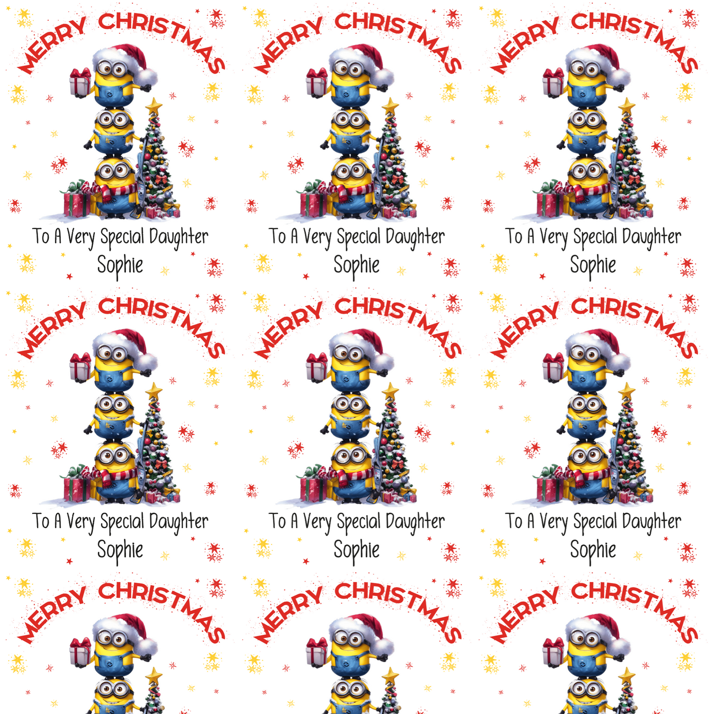 Personalised Children's character themed Christmas Wrapping Paper