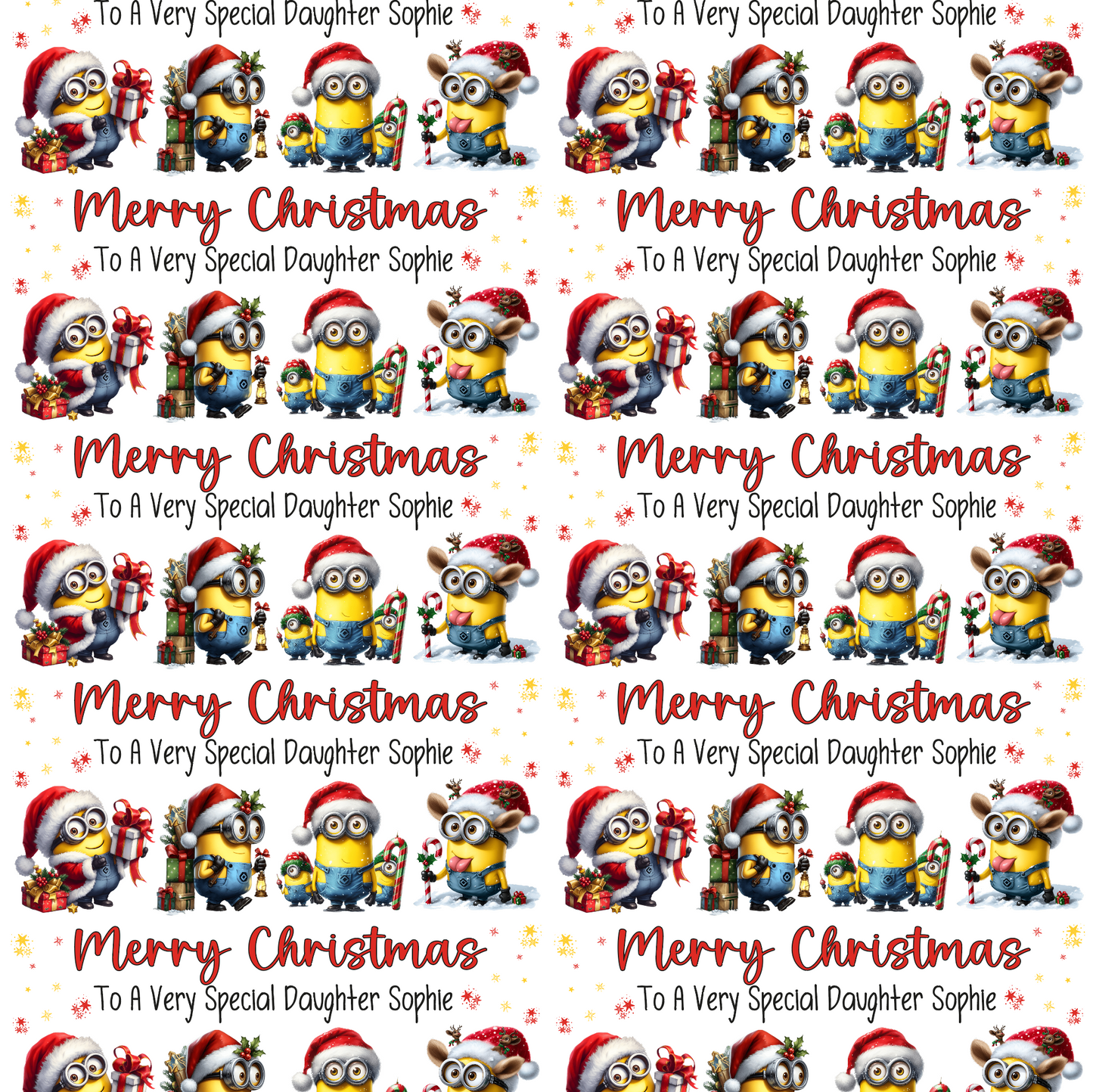 Personalised Children's character themed Christmas Wrapping Paper
