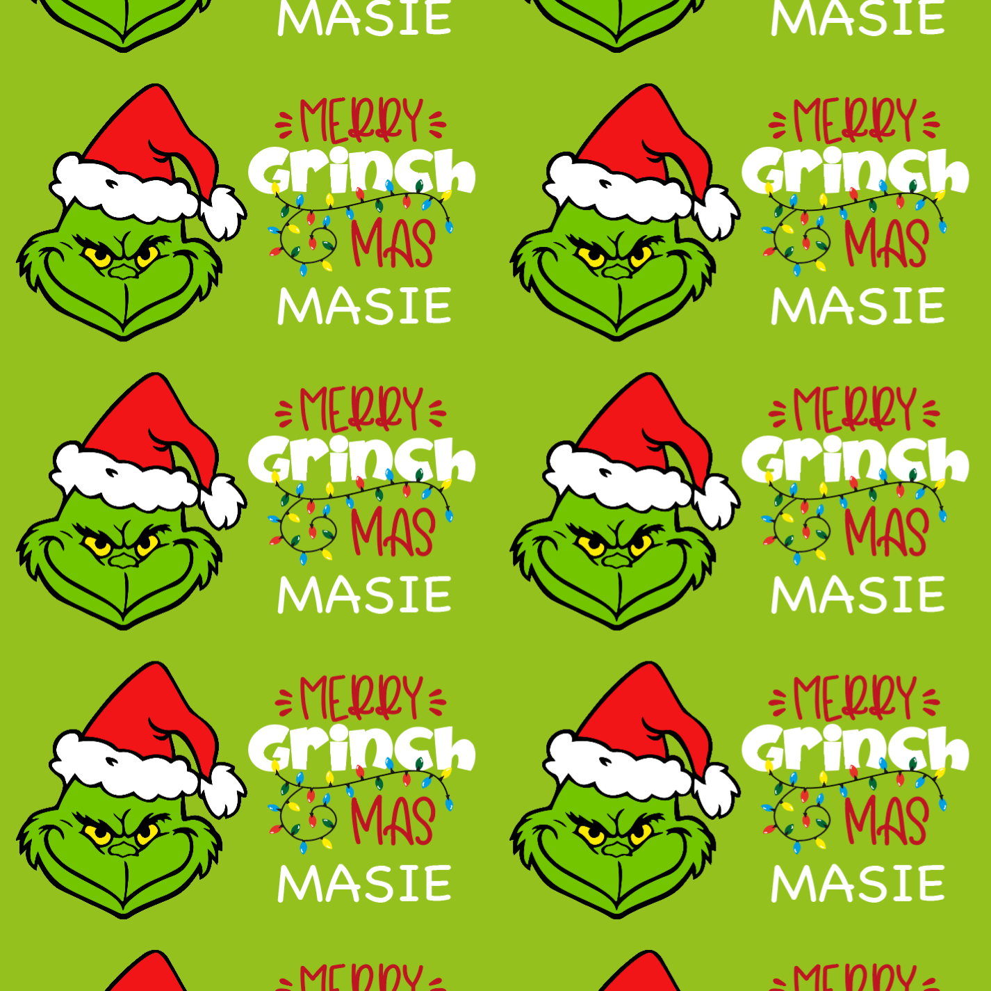 Personalised children's character themed Christmas wrapping paper