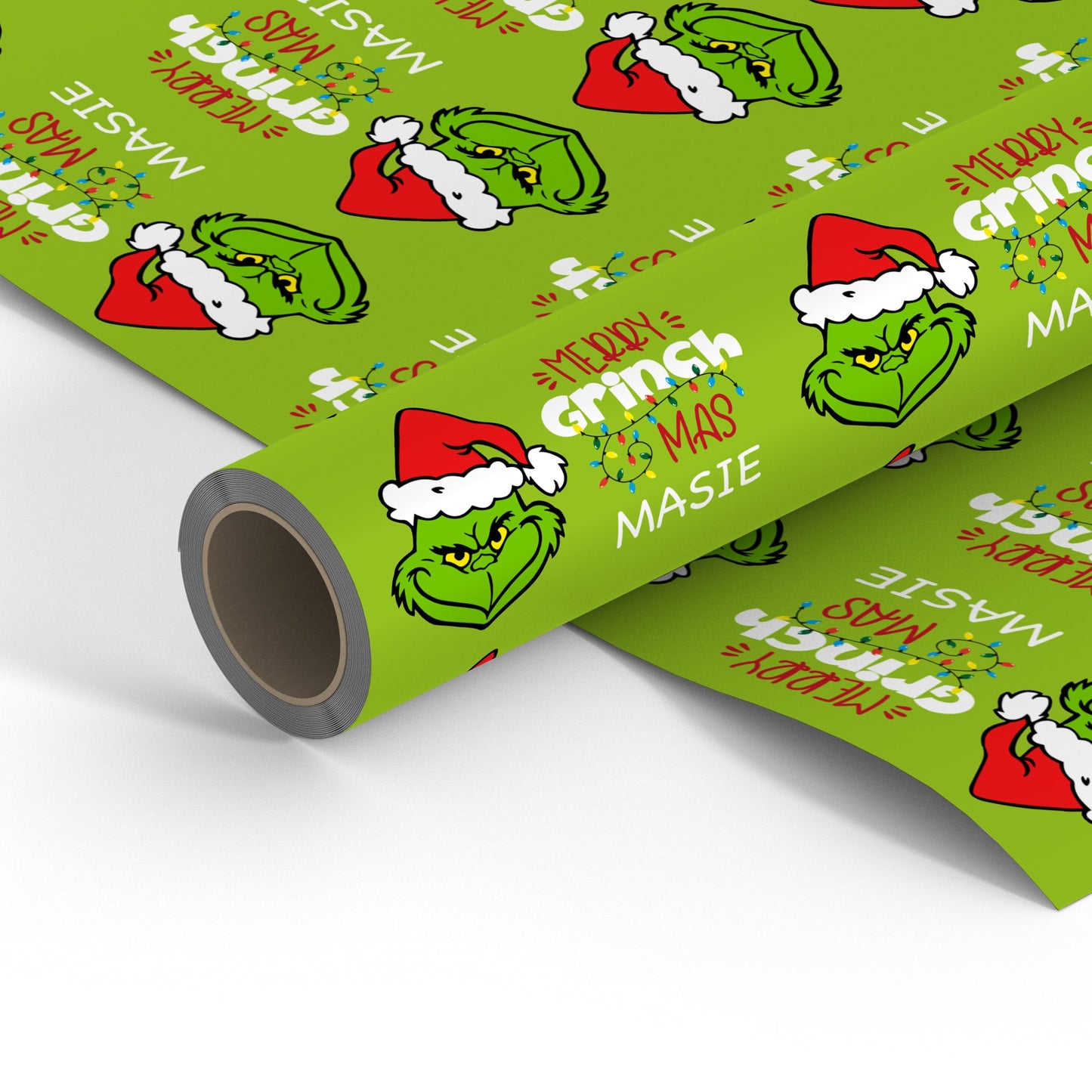 Personalised children's character themed Christmas wrapping paper