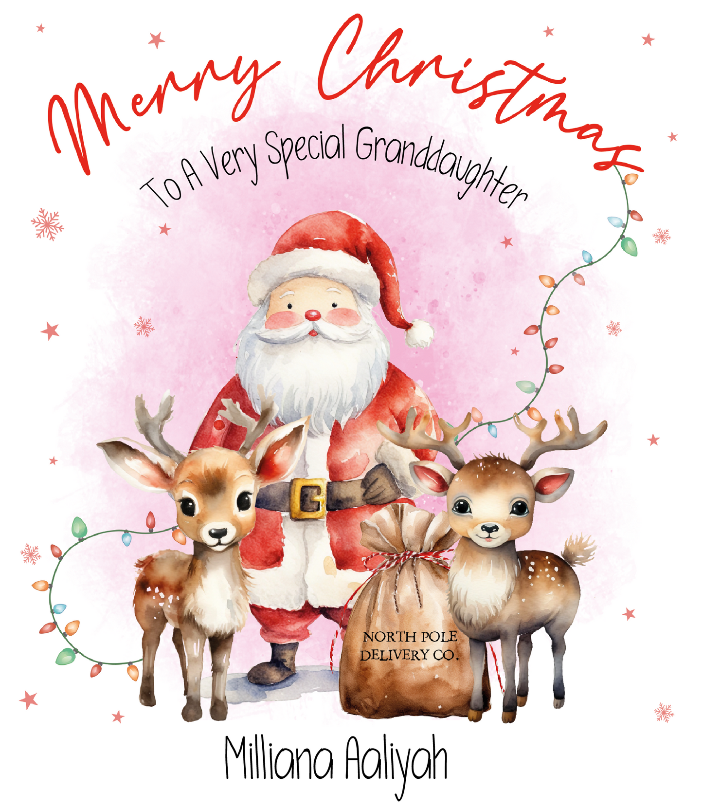 Personalised Father Christmas and Friends Christmas Gift Wrap