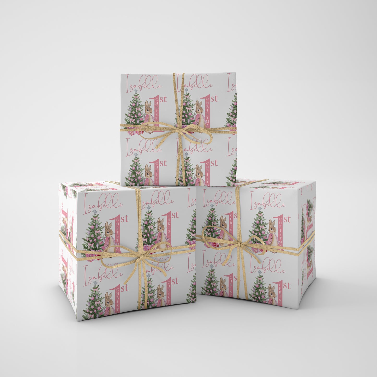 Personalised Peter Rabbit 1st Christmas Wrapping Paper