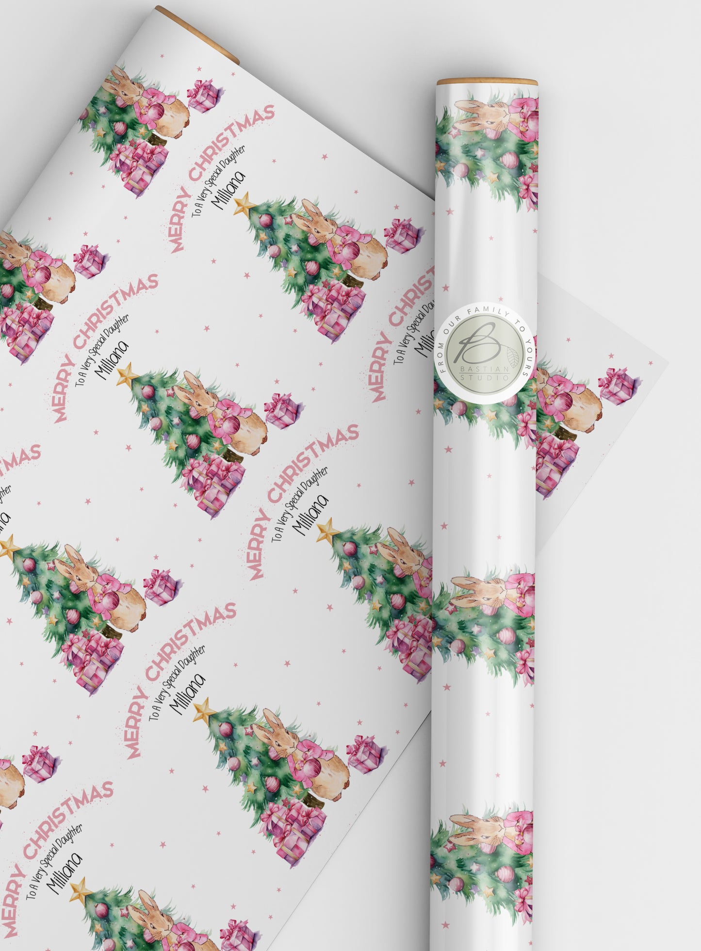 Personalised Peter Rabbit Christmas Wrapping Paper