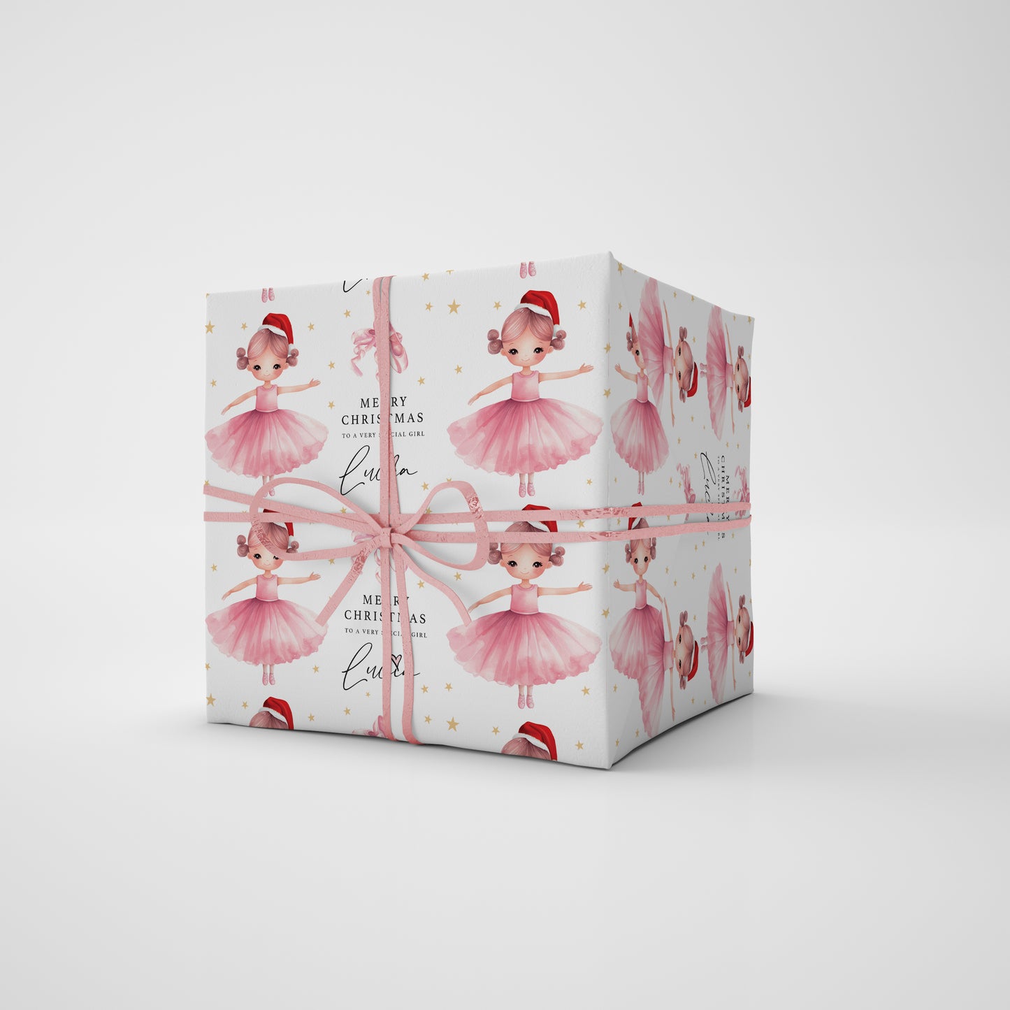 Personalised Christmas Ballerina Wrapping Paper