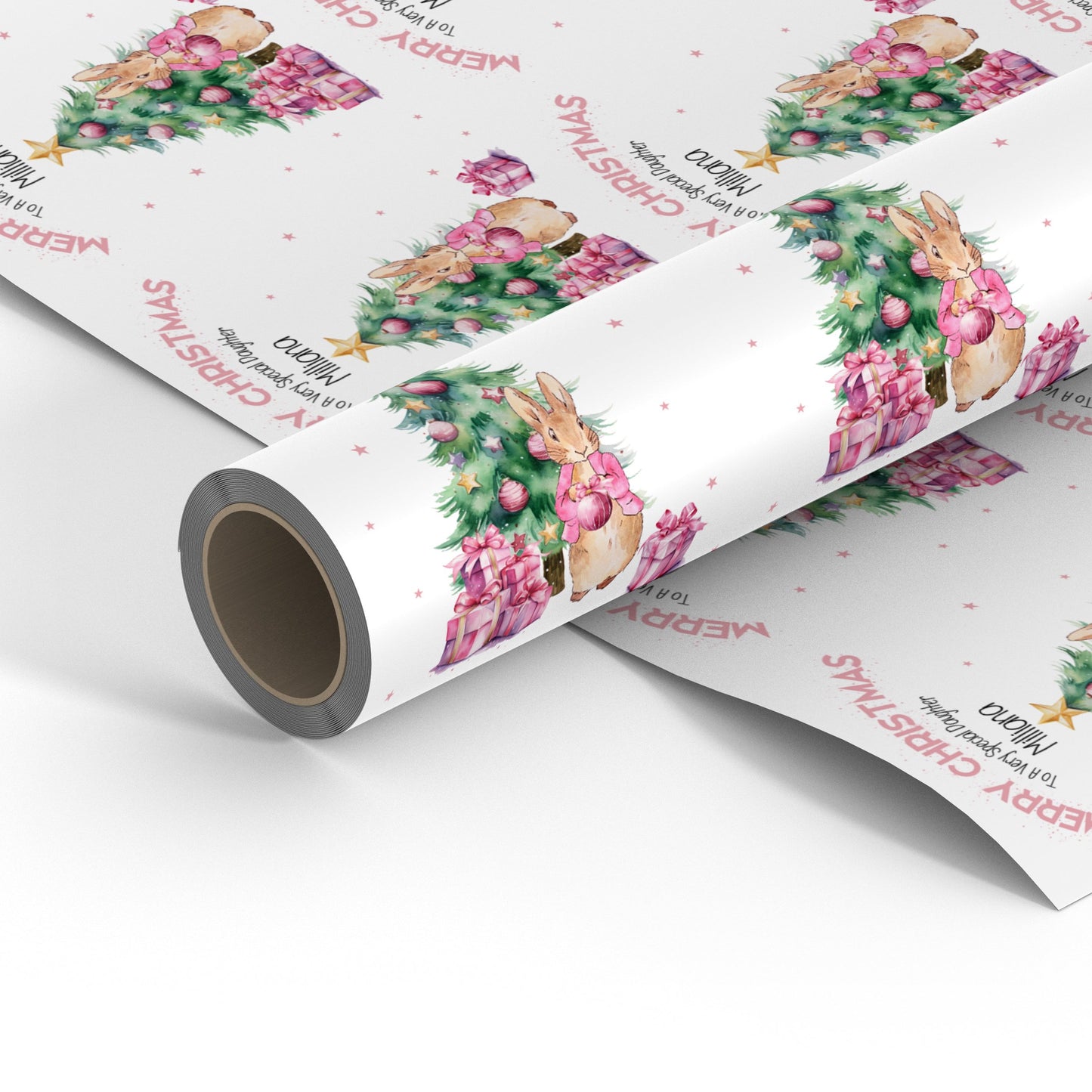 Personalised Peter Rabbit Christmas Wrapping Paper