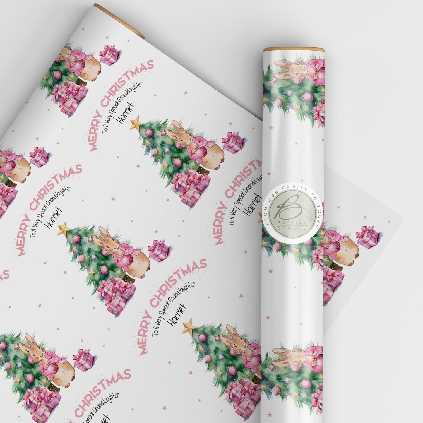 Personalised Peter Rabbit Christmas Wrapping Paper