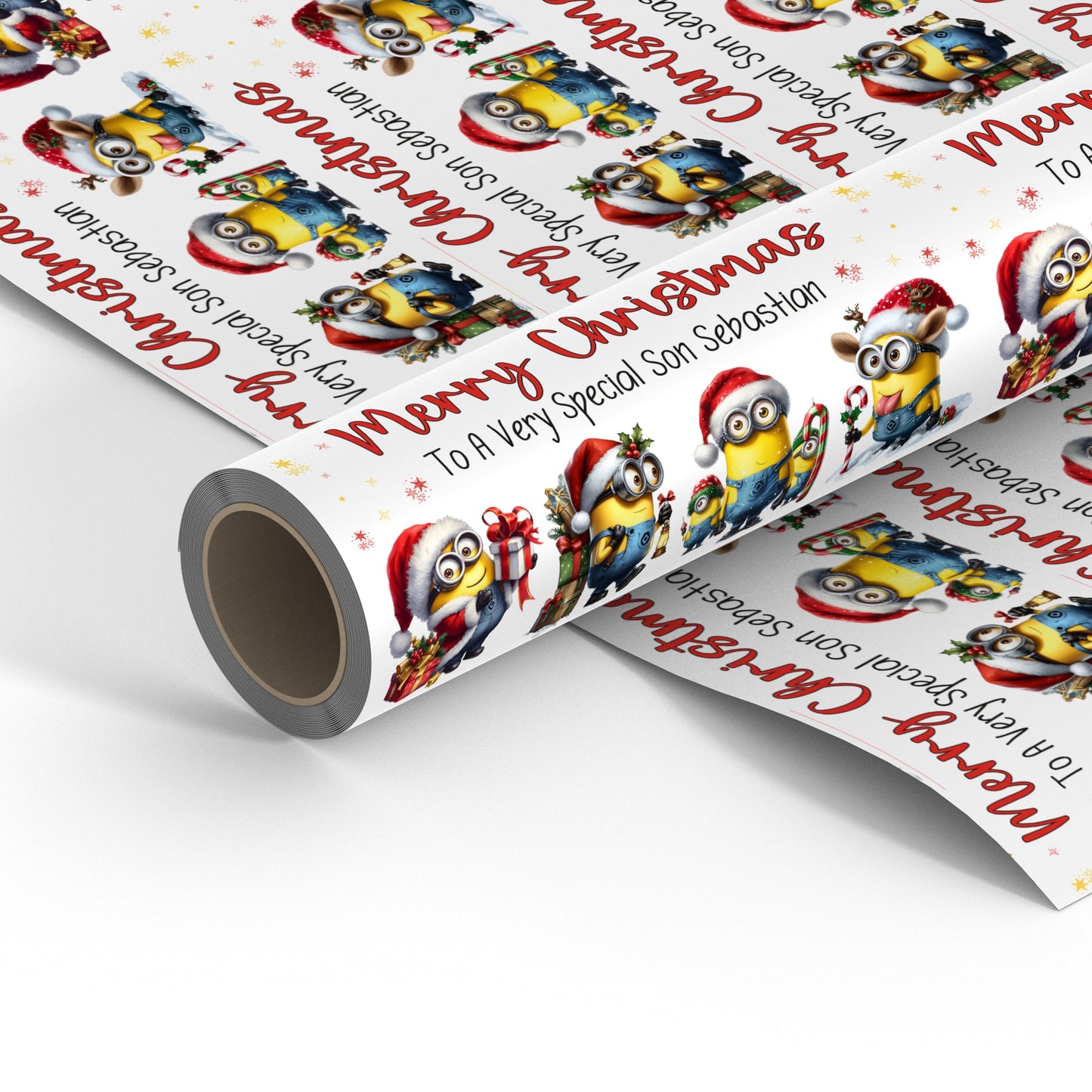 Personalised Children's character themed Christmas Wrapping Paper