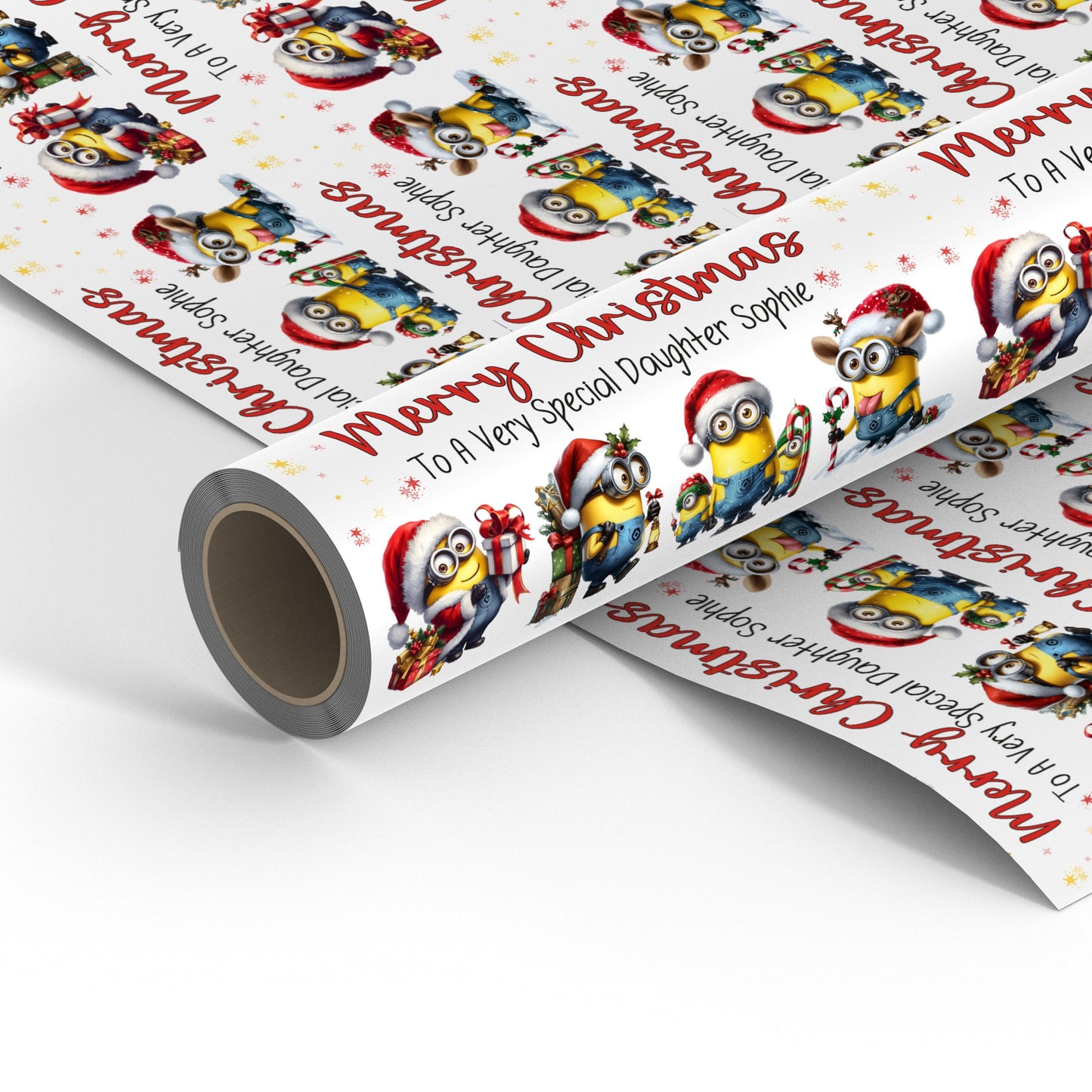 Personalised Children's character themed Christmas Wrapping Paper