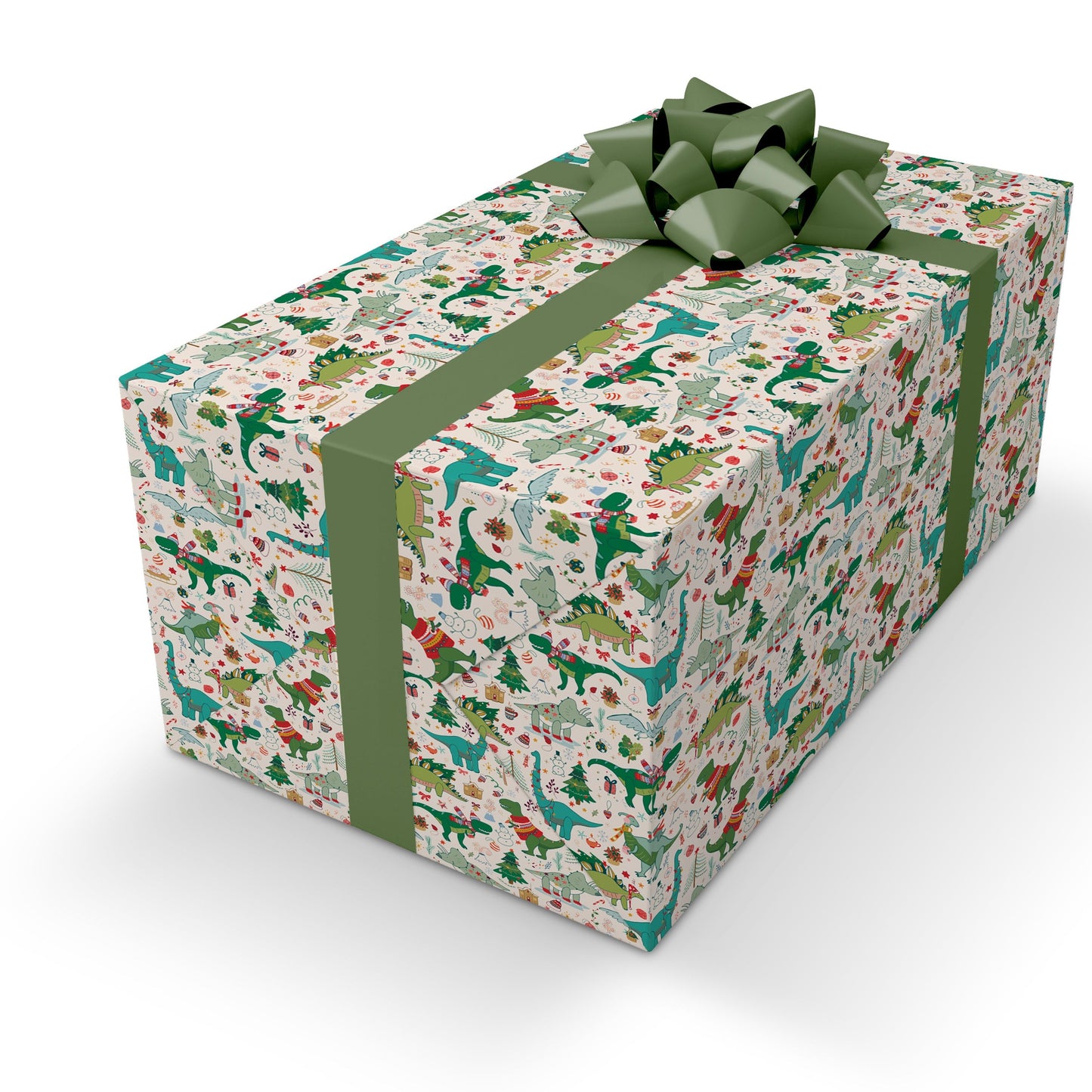 Dino-Themed Christmas Gift Wrap
