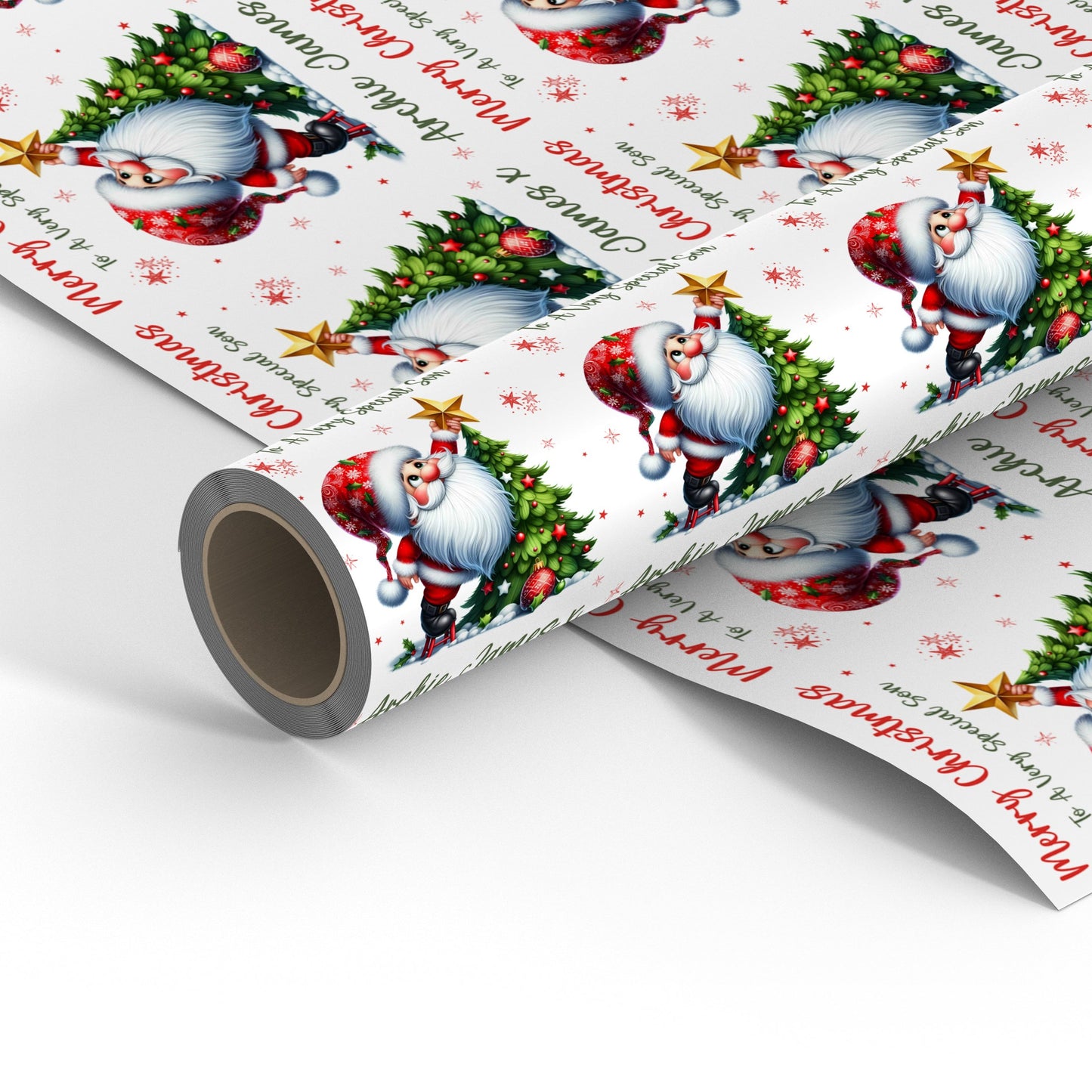 Personalised Children's Father Christmas Gift Wrap