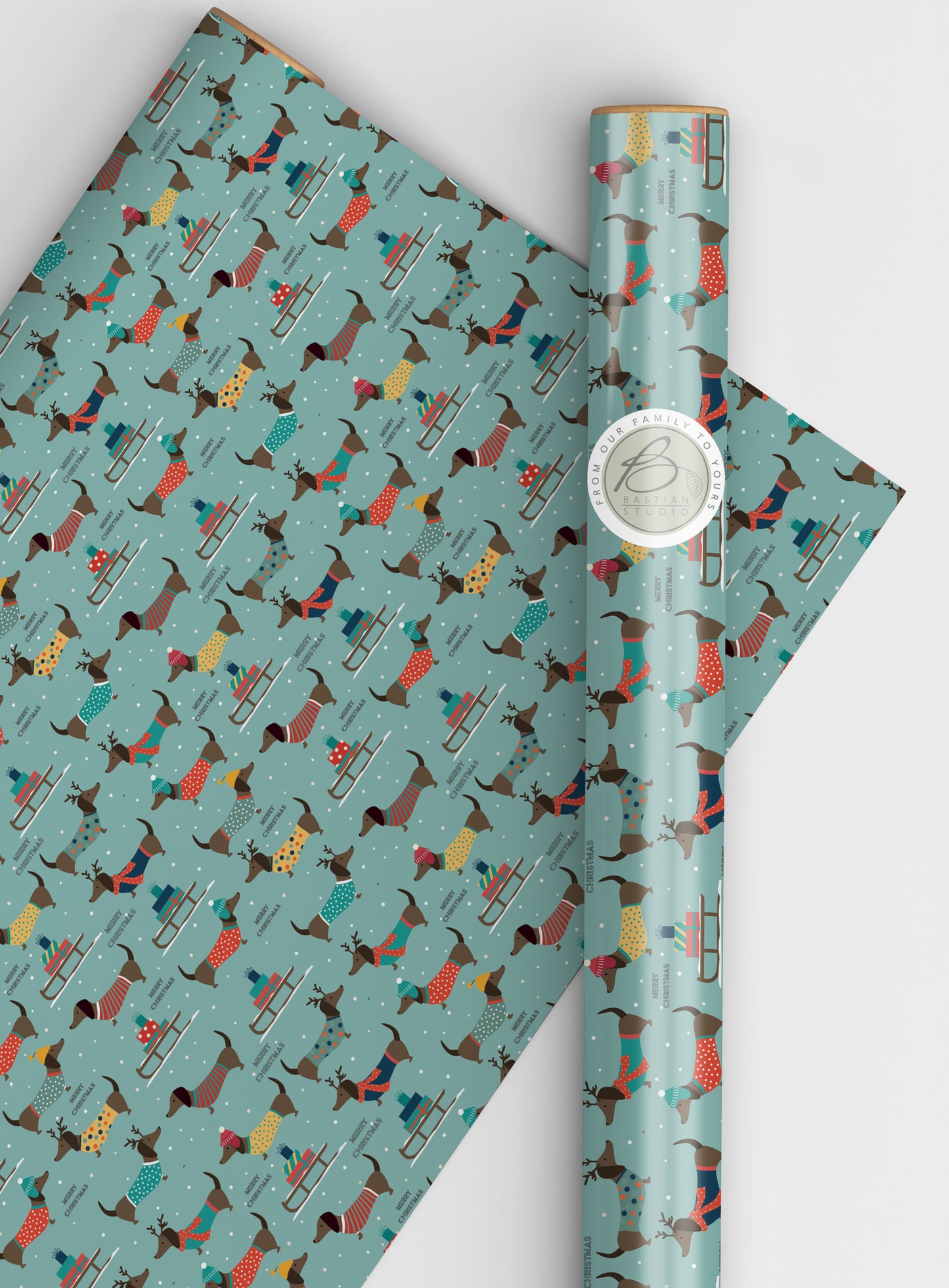 Christmas Sausage Dog Wrapping Paper