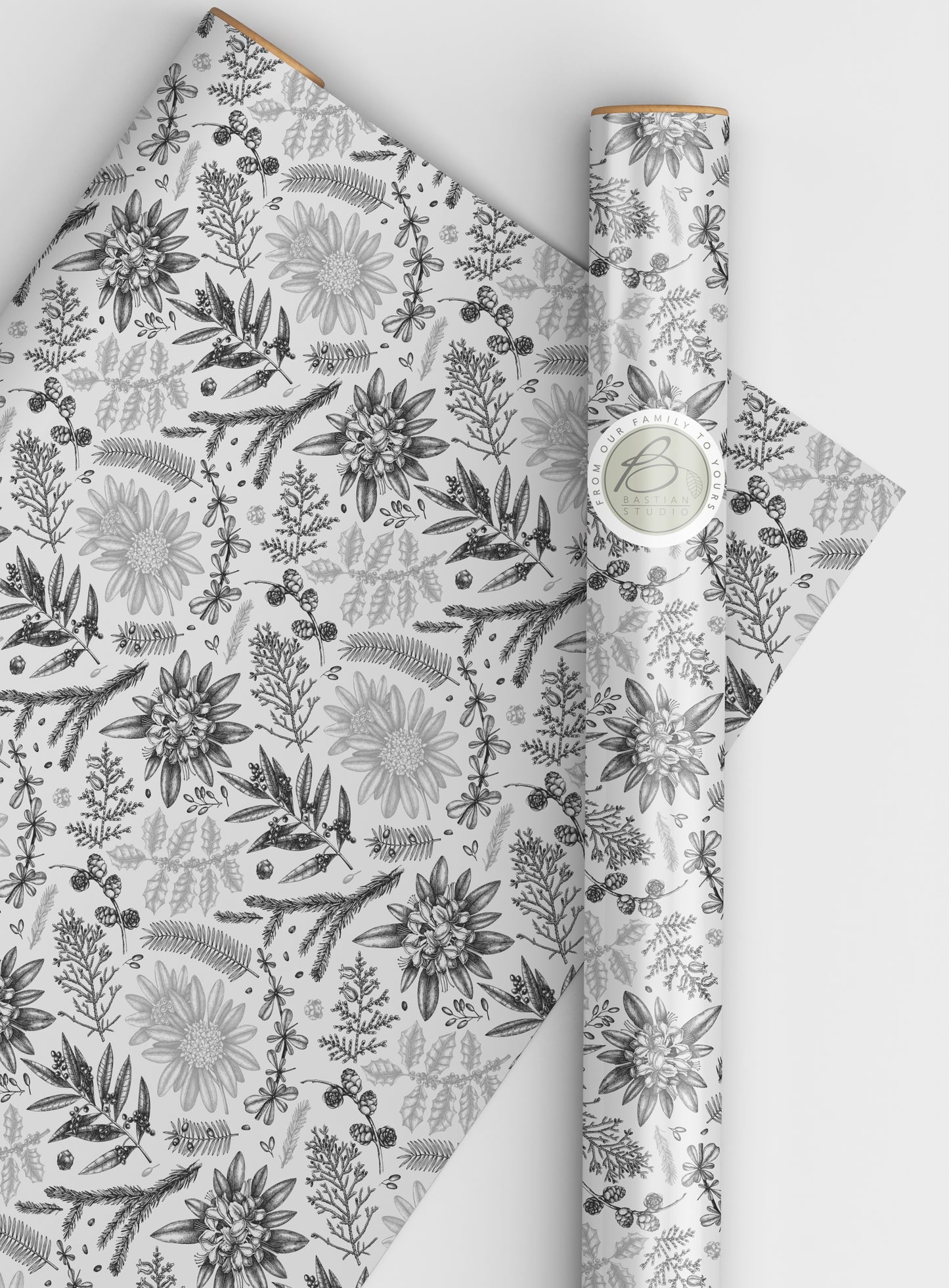 Elegant Foliage Christmas Wrapping Paper