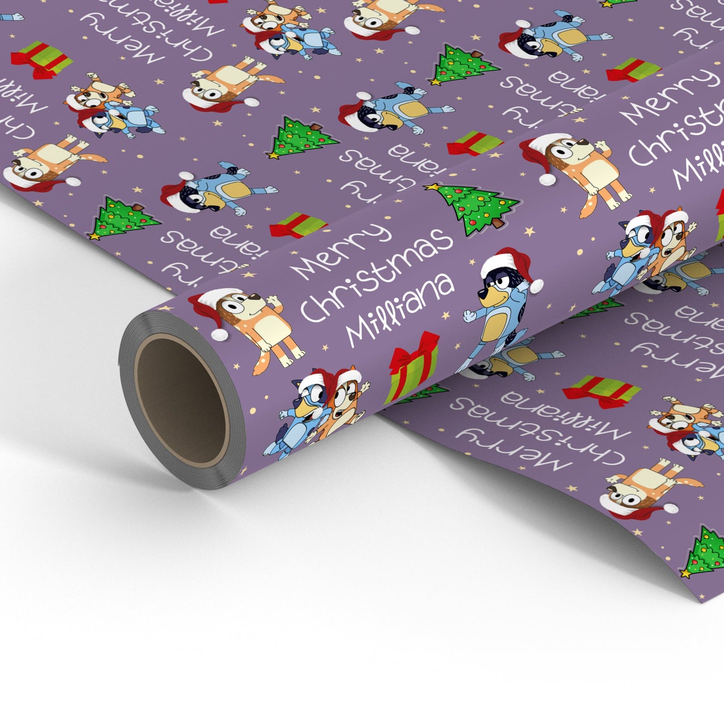 Personalised Childrens Christmas Gift Wrap with Character Design