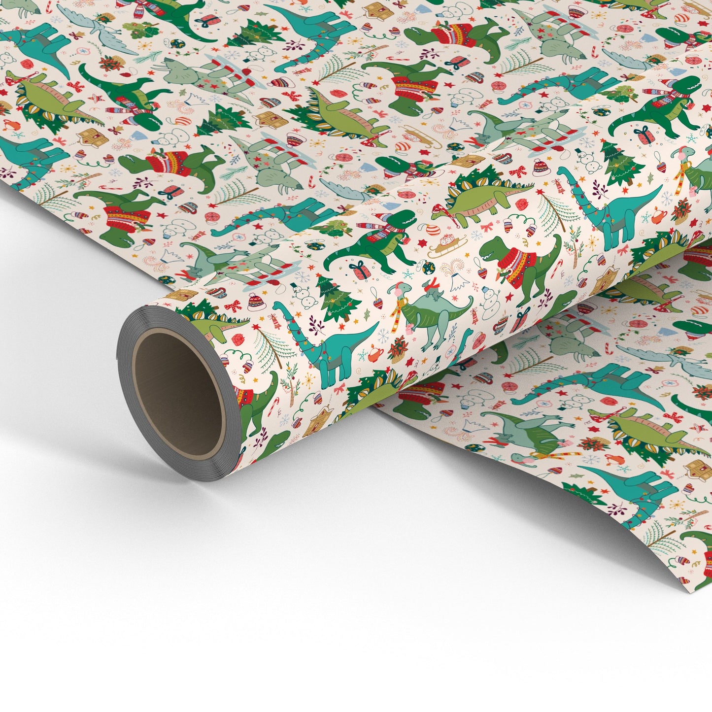 Dino-Themed Christmas Gift Wrap