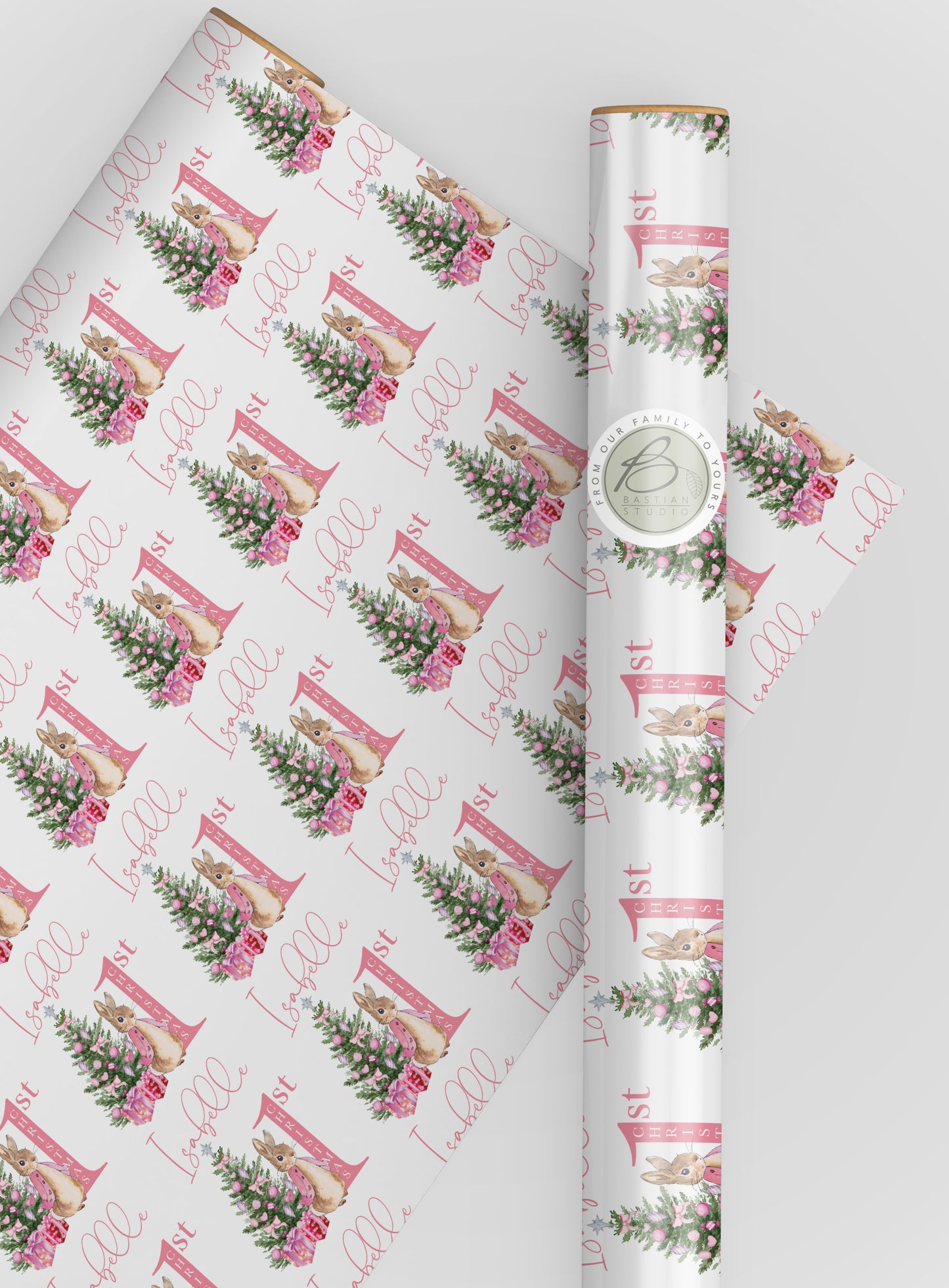 Personalised Peter Rabbit 1st Christmas Wrapping Paper