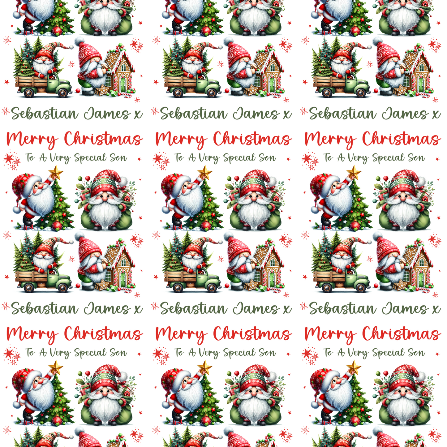 Personalised Children's Father Christmas Gift Wrap