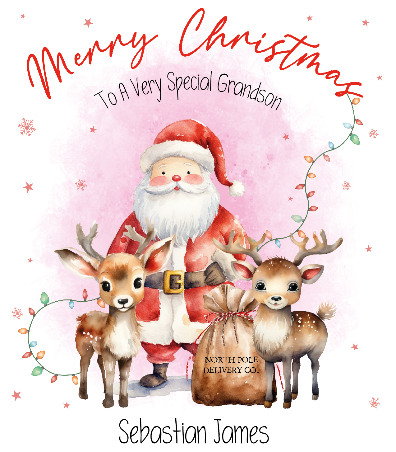 Personalised Father Christmas and Friends Christmas Gift Wrap