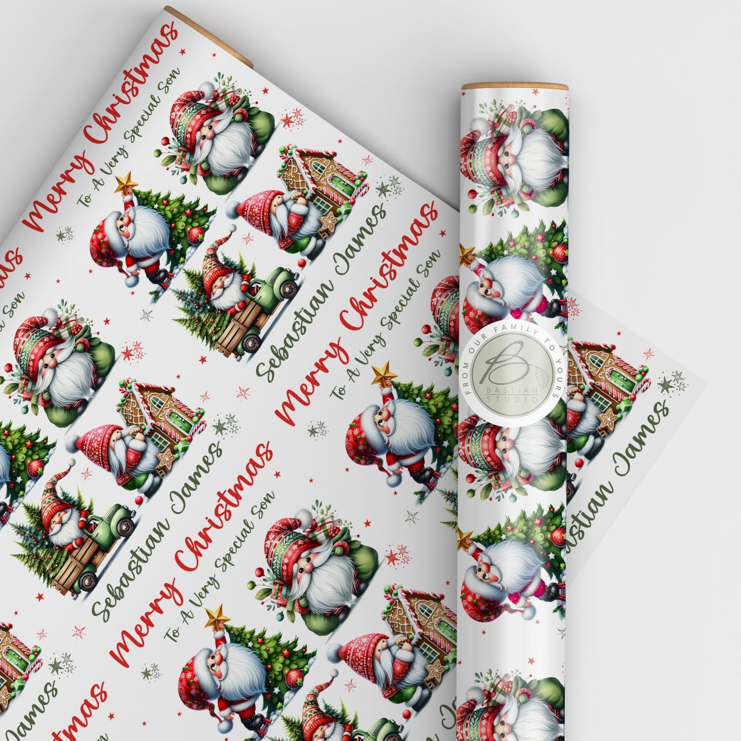 Personalised Children's Father Christmas Gift Wrap