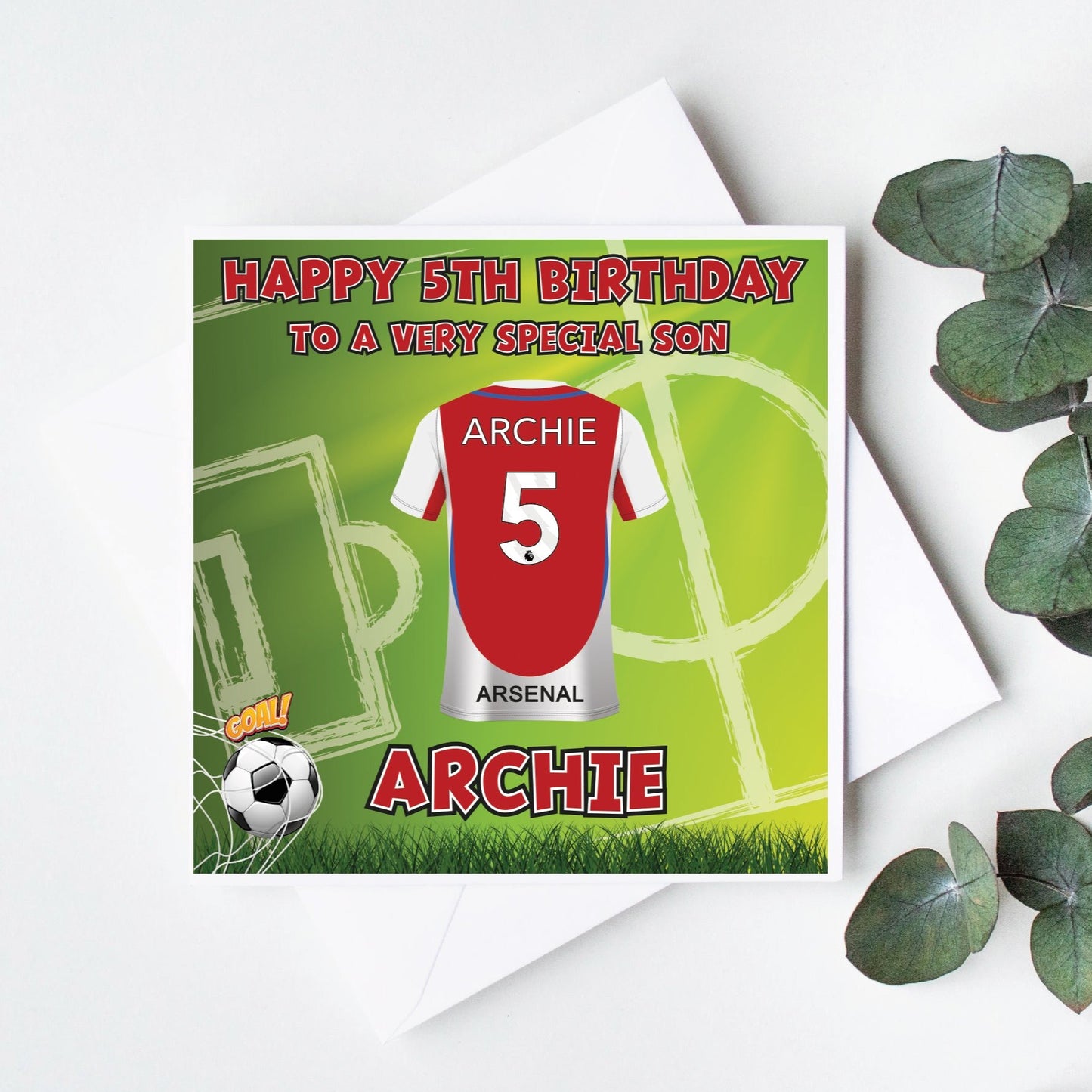 Personalised Football Shirt Birthday Card - Personalised Gift for Football Fans