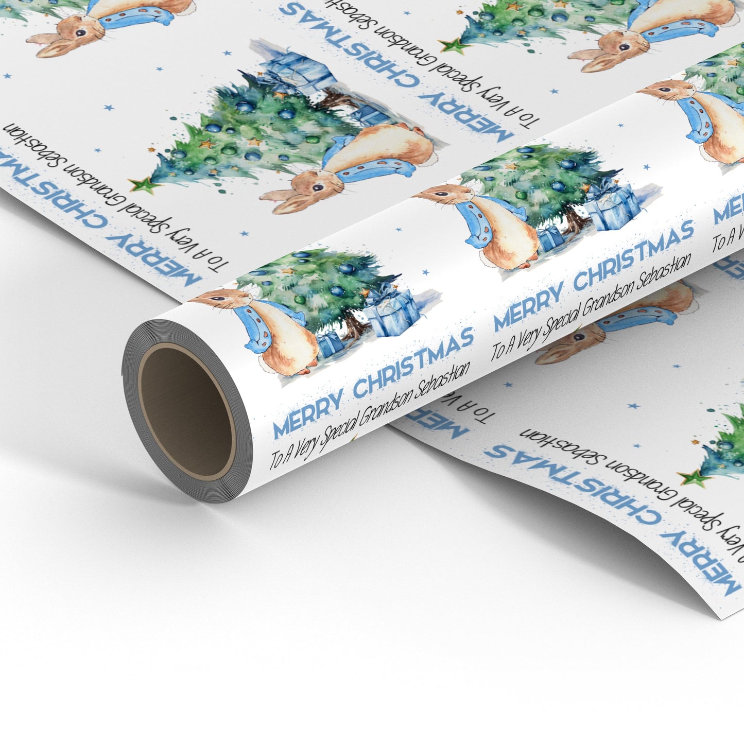 Personalised Peter Rabbit Christmas Wrapping Paper