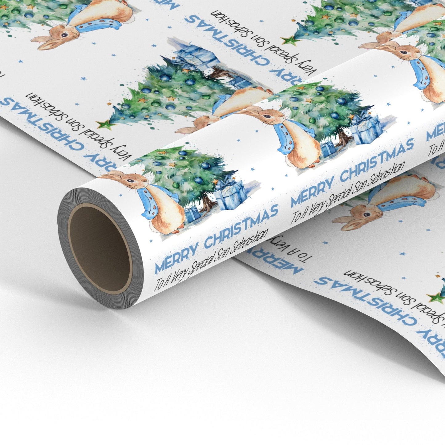 Personalised Peter Rabbit Christmas Wrapping Paper