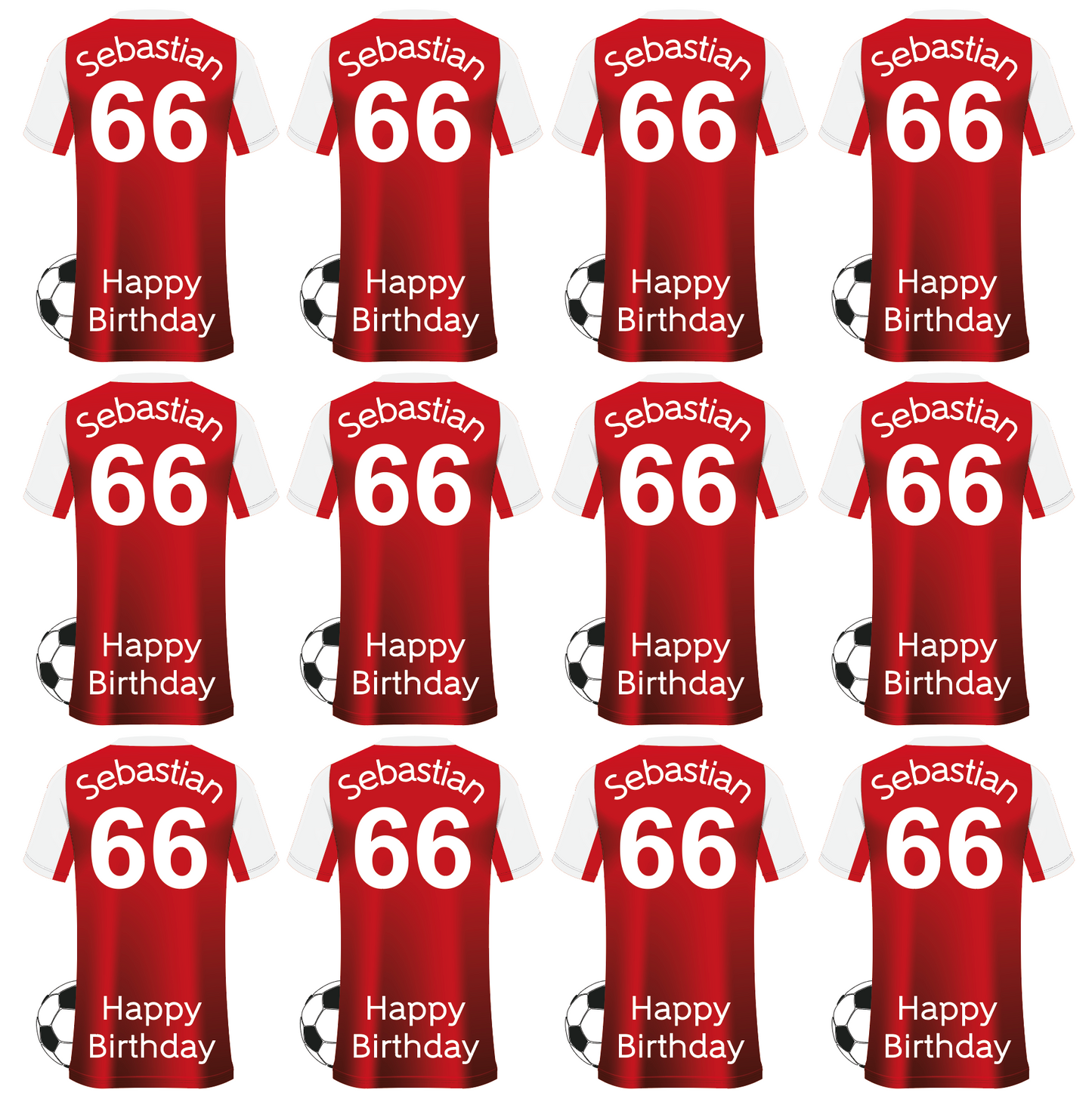 Arsenal Personalised Football Wrapping Paper