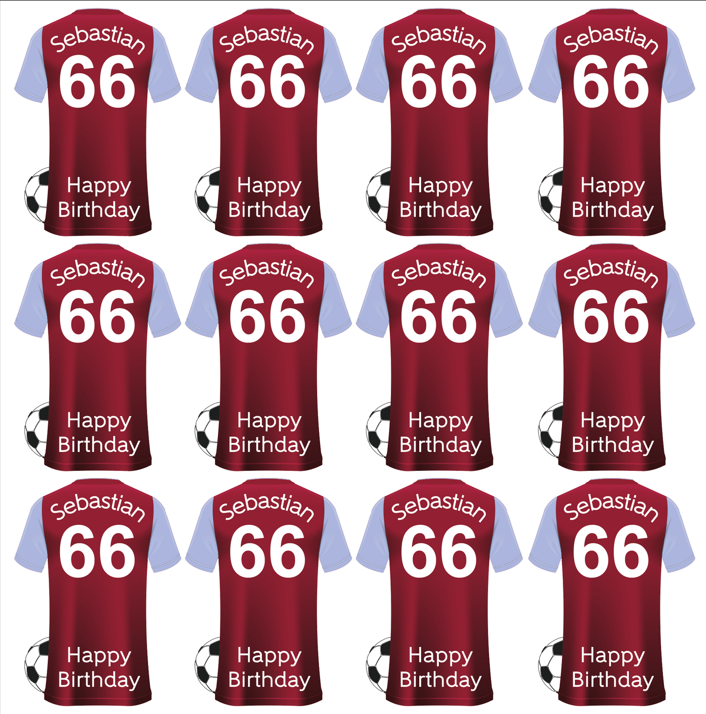 Aston Villa Personalised Football Wrapping Paper