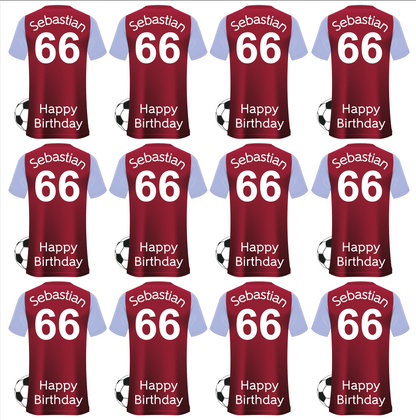 Aston Villa Personalised Football Wrapping Paper