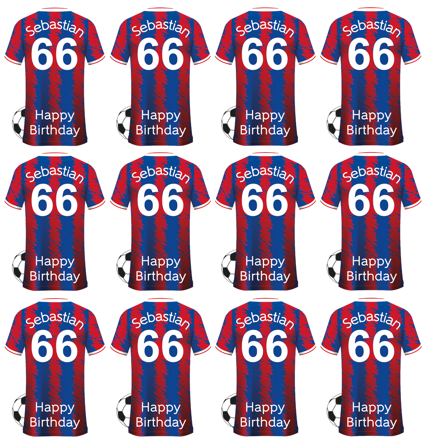 Crystal Place Personalised Football Wrapping Paper