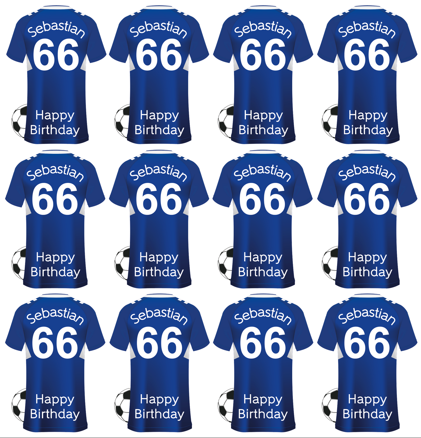 Everton Personalised Football Wrapping Paper