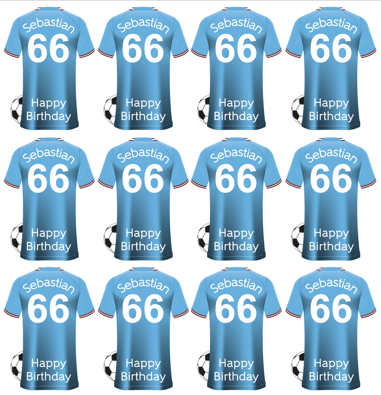 Man City Personalised Football Wrapping Paper