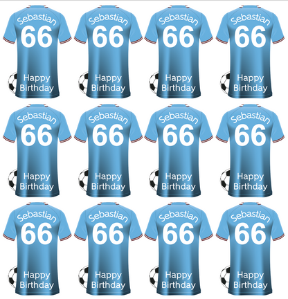 Man City Personalised Football Wrapping Paper