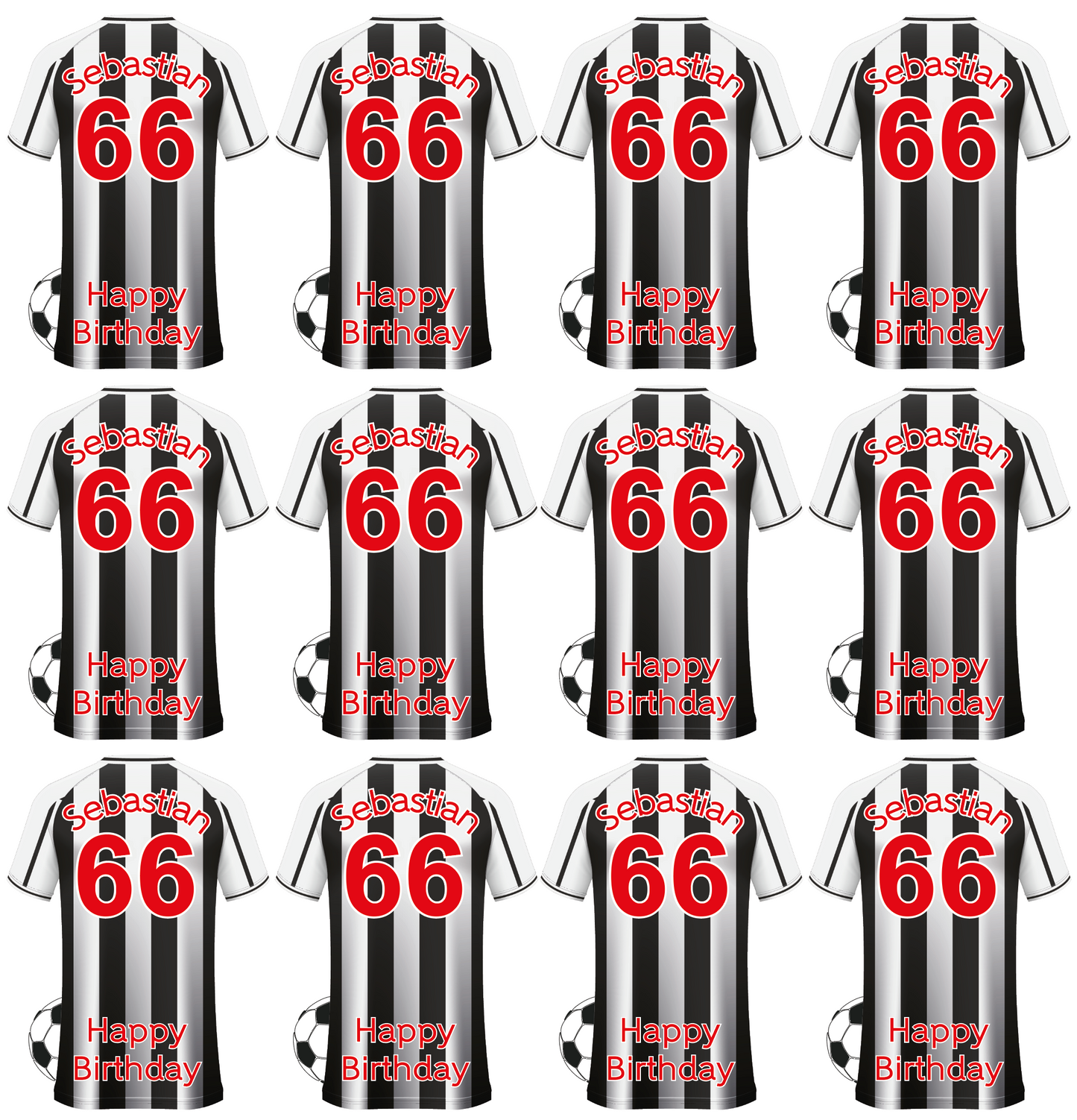 Newcastle Utd Personalised Football Wrapping Paper