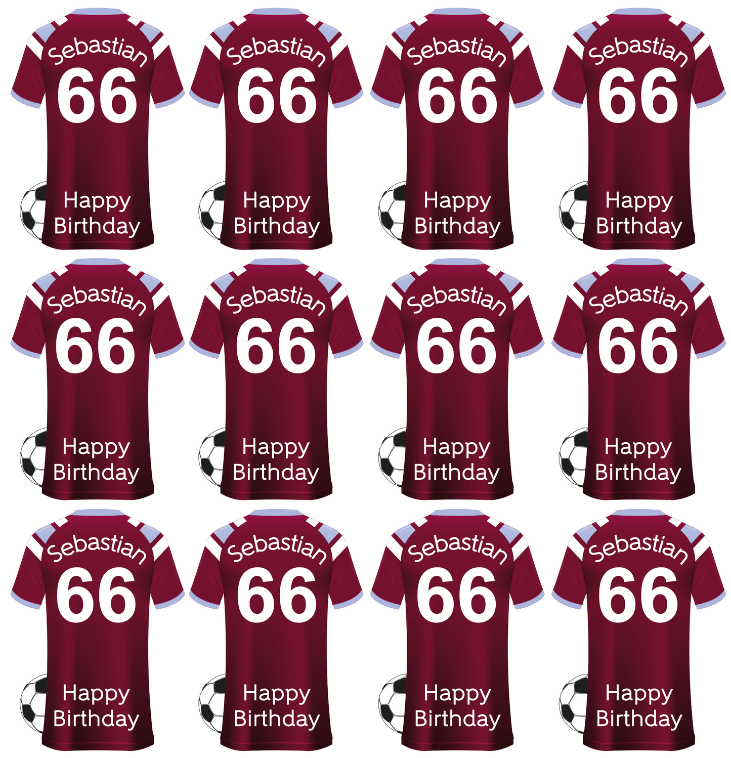 West Ham Utd Personalised Football Wrapping Paper