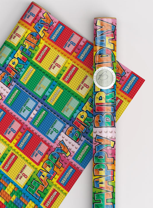 Personalised Lego Wrapping Paper