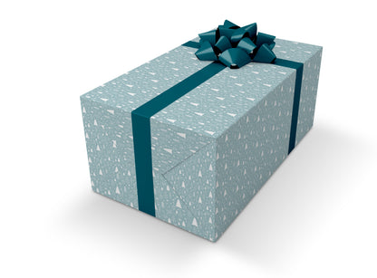 Teal Christmas wrapping paper