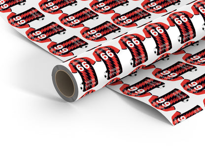 Bournemouth Personalised Football Wrapping Paper