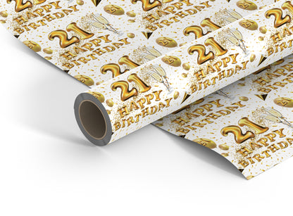 21st Birthday Wrapping Paper