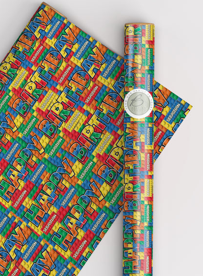 Personalised Lego Wrapping Paper