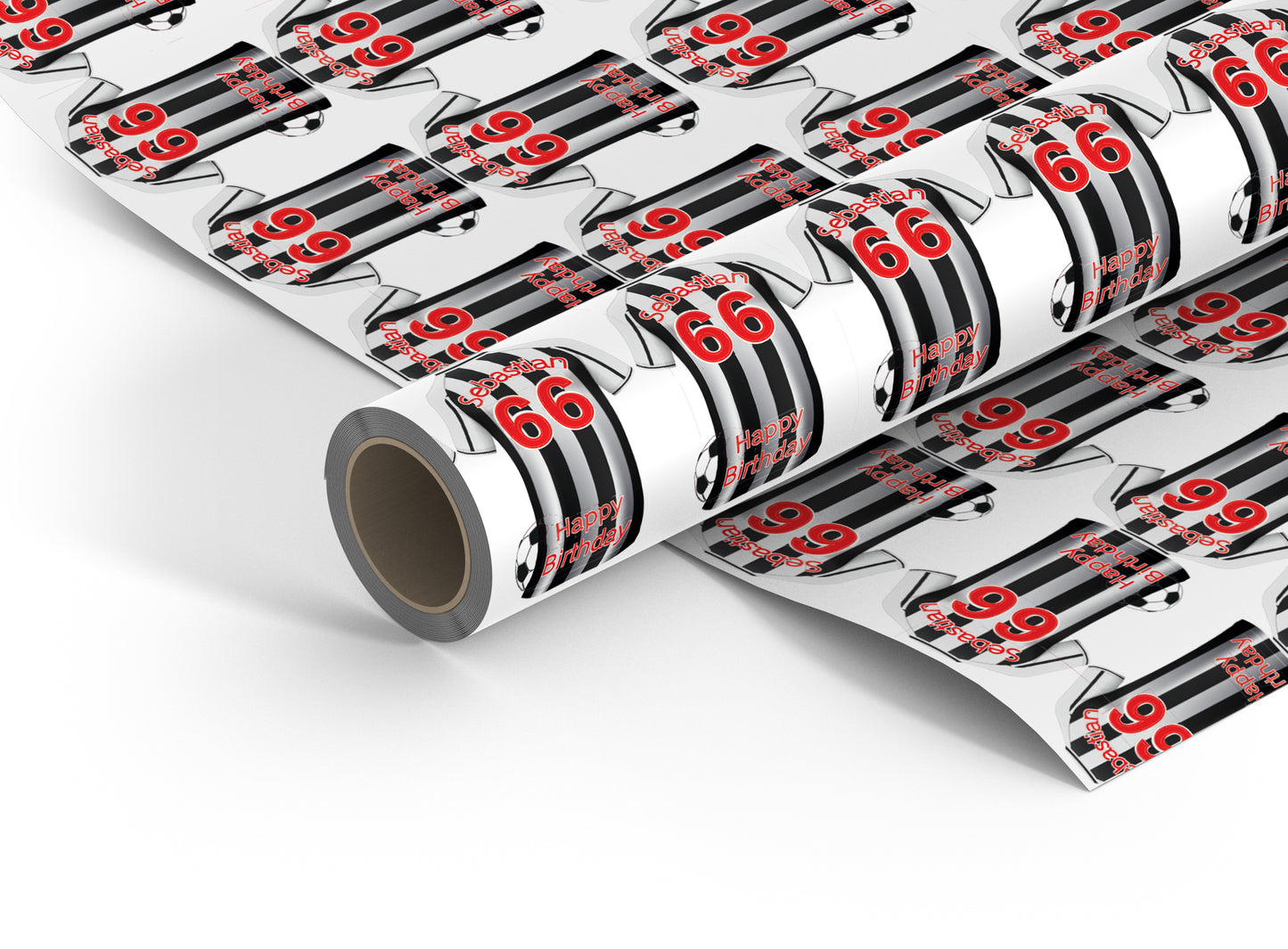 Newcastle Utd Personalised Football Wrapping Paper