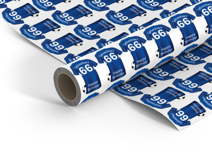 Everton Personalised Football Wrapping Paper