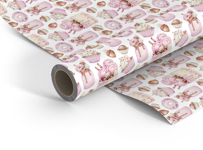 Cake & Doughnut Birthday Wrapping Paper