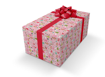 Pink Christmas Mix wrapping paper