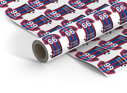 Crystal Place Personalised Football Wrapping Paper