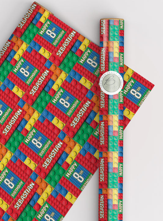 Personalised Lego Wrapping Paper